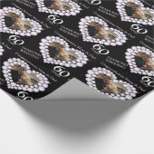 Ouders diamanten bruiloft foto zwart cadeaupapier (Hoek)