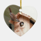 Ouders die Baby eten afgeven. Keramisch Ornament (Voorkant)