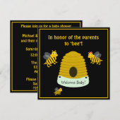 Ouders die Baby shower van bijen bommen Kaart (Voorkant / Achterkant)