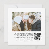 Ouders die een gehuwde kindfoto maken, bewaren de  aankondiging (Achterkant)