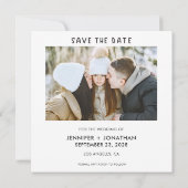 Ouders die een gehuwde kindfoto maken, bewaren de  aankondiging (Achterkant)