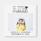 Ouders die een gehuwde kindfoto maken, bewaren de  magneet (Voorkant)