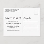 Ouders die gehuwde kinderen krijgen foto-opslagdat aankondigingskaart (Achterkant)