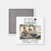 Ouders die gehuwde kinderen krijgen foto-opslagdat magneet (Voorkant / Achterkant)