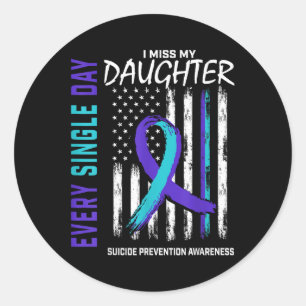 Ouders die ik mis Mijn dochter Suicide Awareness P Ronde Sticker