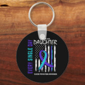 Ouders die ik mis Mijn dochter Suicide Awareness P Sleutelhanger (Voorkant)