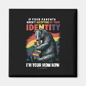 Ouders die me nu accepteren dat je moeder Beer Hug Magneet (Voorkant)