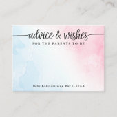 Ouders die roze blauw wensen en advies moeten geve informatiekaartje (Voorkant)