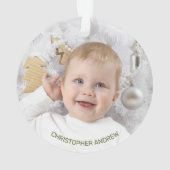 Ouders Eerste Kerstmis  Red Truck Foto Ornament (achterkant)