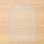 Ouders Elegant Gold Afstuderen Aankondiging (Voorkant)