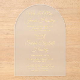 Ouders Elegant Gold Afstuderen Aankondiging