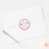 Ouders en Baby showers Ronde Sticker (Envelop)