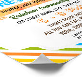 Ouders en Kinder fitness plezier nacht flyer poste Poster (Hoek)