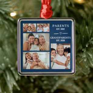 Ouders Grootouders Jaar Oprichtingsjaar Aangepast Metalen Ornament