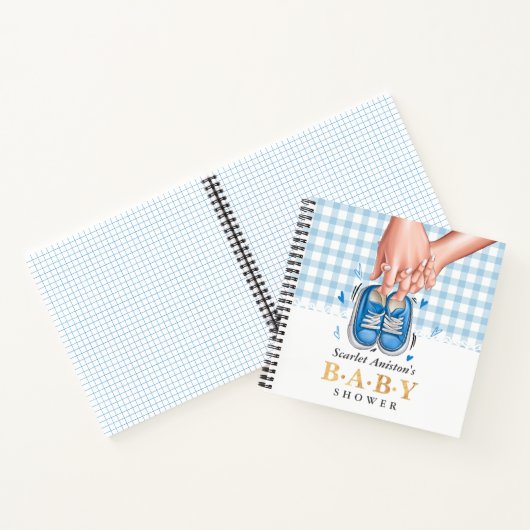 Ouders Handen met Schoenen Baby shower Gastenboek Notitieboek (Binnen)