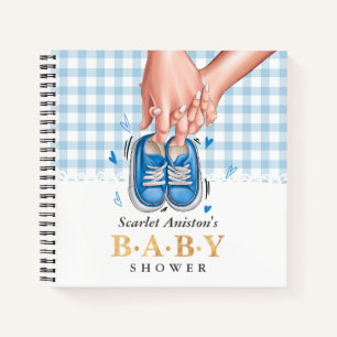 Ouders Handen met Schoenen Baby shower Gastenboek Notitieboek
