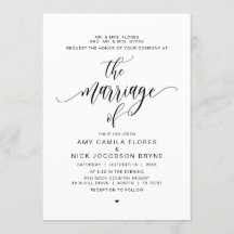 Ouders hosten, Moderne zwarte kalligrafie, Huwelij