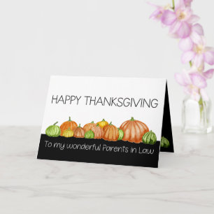 Ouders in de Thanksgiving van de Wet Pumpkins Kaart