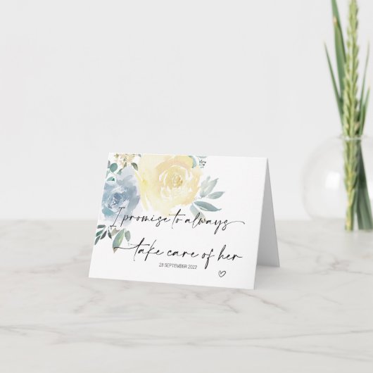 Ouders in de wet Gift Groom Gift Care van haar bru Kaart (Voorkant)