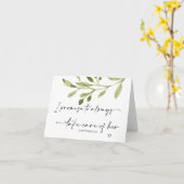 Ouders in de wet Gift Groom Gift Care van haar bru Kaart (Gele Bloem)