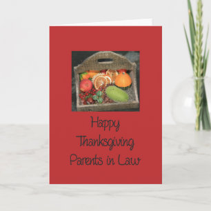 Ouders in Recht Thanksgiving Kaart