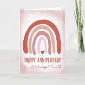 Ouders Jubileum Hand geschilderd zacht roze Kaart (Voorkant)