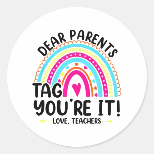 Ouders Label Je bent It Love Teachers Funny Teache (Voorkant)