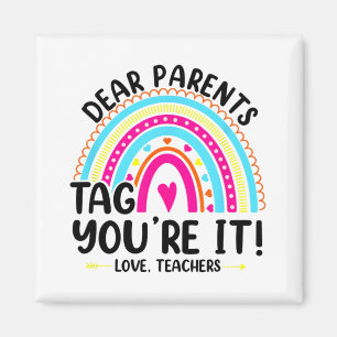 Ouders Label Je bent It Love Teachers Funny Teache Magneet