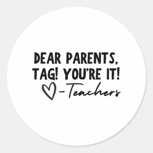 Ouders Label Je bent It Love Teachers Laatste dag (Voorkant)