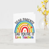 Ouders Labels Youre IT Einde van het jaar School T Kaart (Gele Bloem)