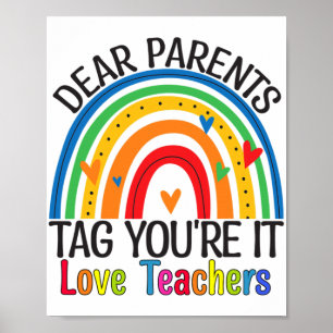 Ouders Labels Youre IT Einde van het jaar School T Poster