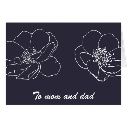 Ouders mam en pap bruiloft Bedankt (Voorkant Horizontaal)