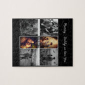 Ouders met Kinder en familie 6 fotocollage Legpuzzel (Horizontaal)