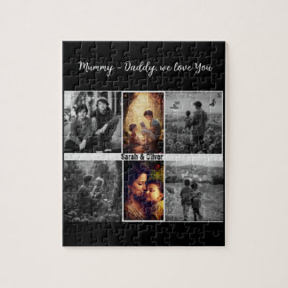 Ouders met Kinder en familie 6 fotocollage Legpuzzel