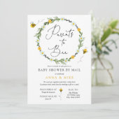 Ouders naar Bee Baby shower per Mail uitnodiging (Staand voorkant)