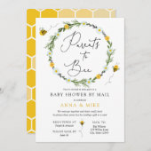 Ouders naar Bee Baby shower per Mail uitnodiging (Voorkant / Achterkant)