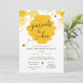 Ouders naar Bee Baby shower per post Kaart (Staand voorkant)
