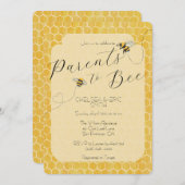 Ouders naar Bee Honeybee Baby shower Kaart (Voorkant / Achterkant)