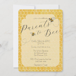 Ouders naar Bee Honeybee Baby shower Kaart