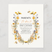 Ouders naar Bee Wildflower Couples Baby shower Flyer (Voorkant)