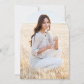 Ouders Navy Blue Foto Afstuderen Aankondiging (Achterkant)