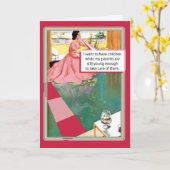 Ouders nog jong Grappig Groeten Moederdag Kaart (Gele Bloem)