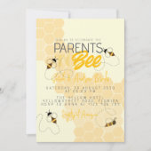 Ouders om Honey Comb Baby shower Uitnodiging te zi (Voorkant)