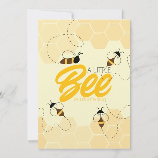 Ouders om Honey Comb Baby shower Uitnodiging te zi (Achterkant)