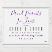 Ouders & schoonouders Mousserende Wijn Label HAMby Sparkling Wijnetiket (Enkel label)