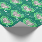 Ouders smaragd bruiloft jubileum foto wrap cadeaupapier (Hoek)