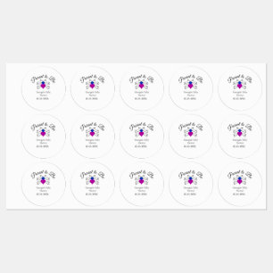 Ouders te zijn blauw roze baby shower honingbij te labels