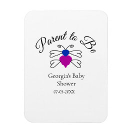 Ouders te zijn blauw roze baby shower honingbij te magneet
