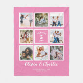 Ouders trouwjubileum FOTO op maat gemaakt Fleece Deken (Voorkant)