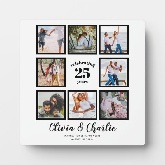 Ouders trouwjubileum FOTO op maat gemaakt Fotoplaat (Voorkant)